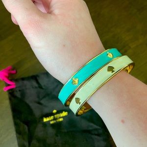 Kate Spade Gold Lacquer Spade Bangle Bracelets